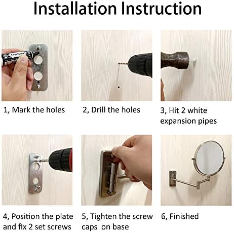 8" Wall Mount Makeup Mirror - Image 6