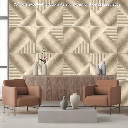 TO-TH Sound Absorbing Panels Self-Adhesive Acoustic Panel 6Pack, Rustic Oak - Image 5