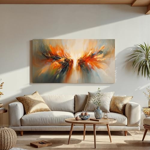 Colorful Abstract Wings Wall Art Print - Image 3