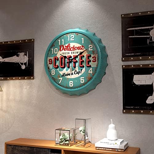 Menterry Bottle Cap Design Iron Retro Wall Clock - Image 5