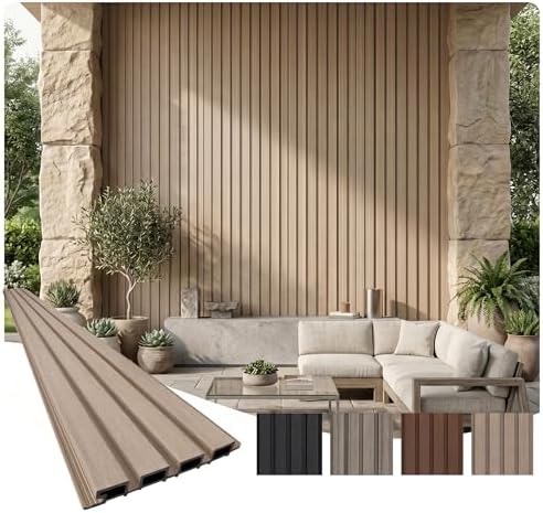 From Plain to Beautiful in Hours WPC Exterior Wall Slat Panels Waterproof by DecorativeCeilingTiles