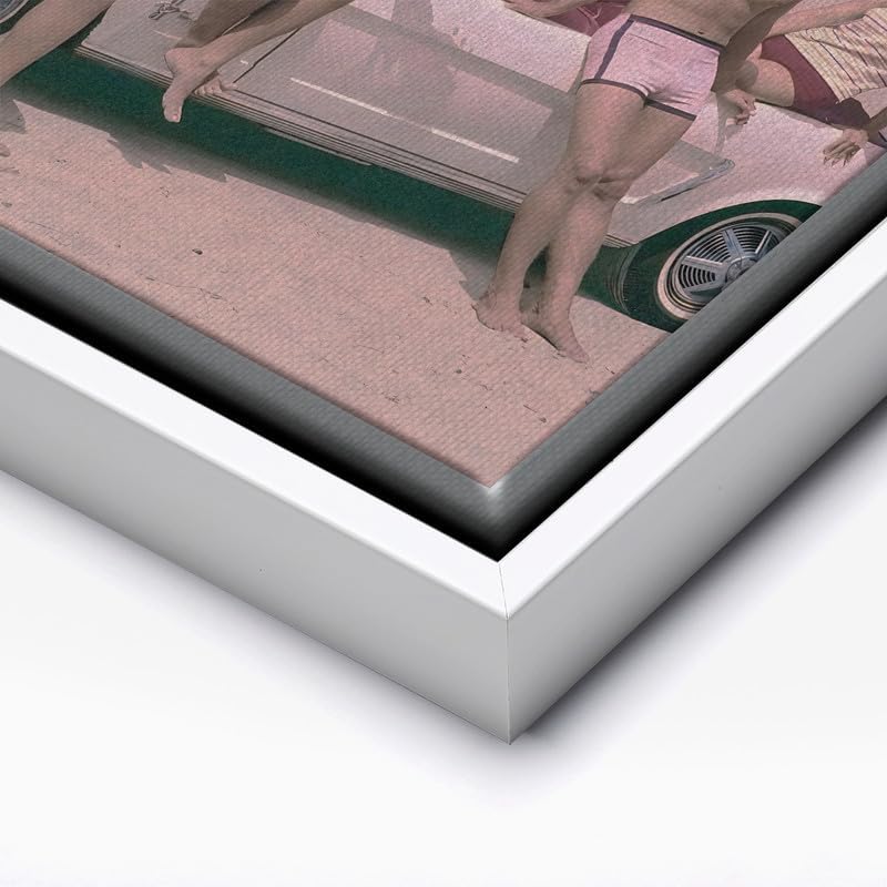 InkFlow Posters Surfers on a Beach Canvas Poster - Image 2