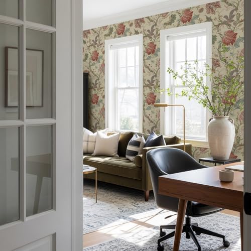 NextWall Harry & Grace Jacobean Trail Premium Matte Non-Woven Peel and Stick - Image 6