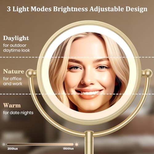 Professional 8.5" Large Lighted Makeup Mirror - Image 3