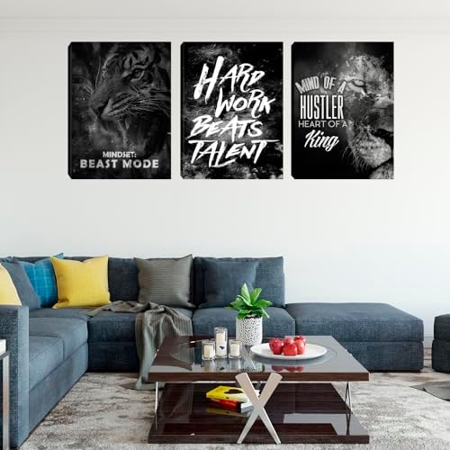 Large Modern Black Wall Art Poster Motivational Painting Prints Entrepreneur - Image 3