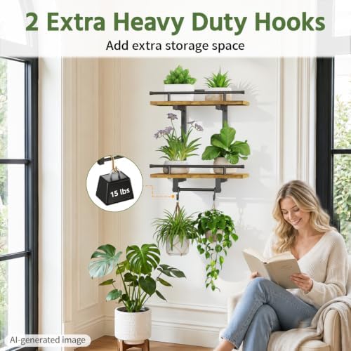 LASZOLA Floating Plant Shelves Holder Wall Indoor - Image 6