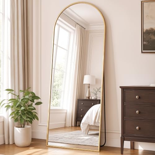 DUMOS 63"x20" Arched Full Length Floor Mirror, Full Body Mirror by DumosLifestyle