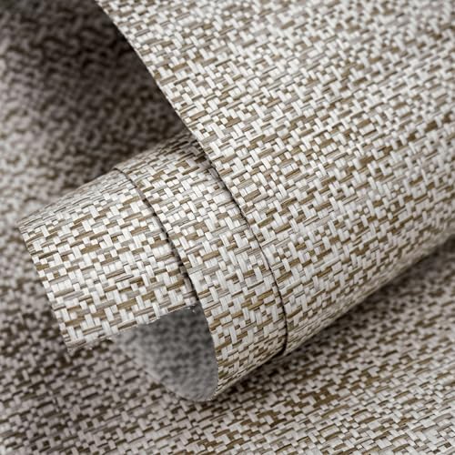 Ansehan Wallcovering W1322 Oxford Collection 36" W x 8 Yard L, Natural Paper by Ansehan