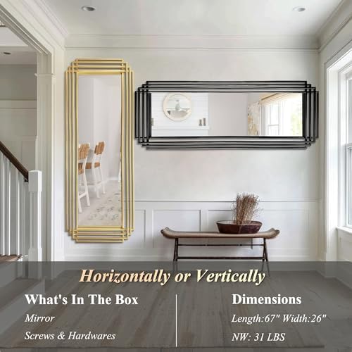 67"x26" Rectangle Full Length Mirror - Image 4