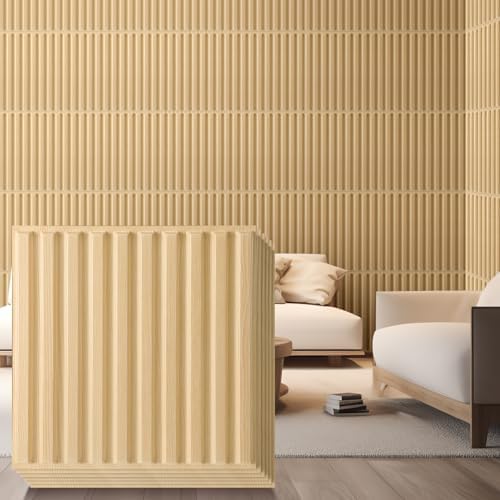 Nuanchu 32 Pcs 3D Wall Panels, Natural Oak by Nuanchu