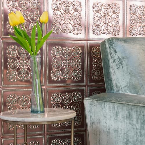 Peel and Stick Metal Backsplash Tiles, Patina Copper - Image 6