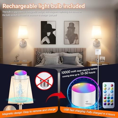 Wall Sconce Battery Operated Wall Light Fixure - Image 5