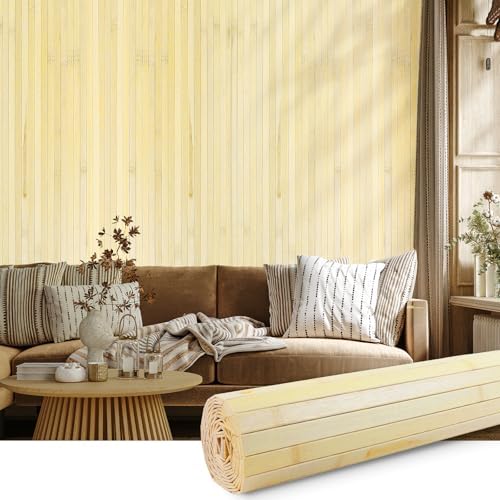 FONUNO Bamboo Wall Panel Bamboo Pole Wrap Roll by FONUNO
