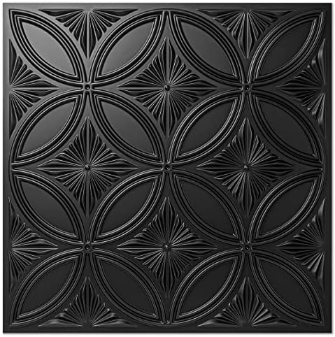 Art3d Decorative PVC Drop Ceiling Tiles, 2 x 2 ft by Art3d