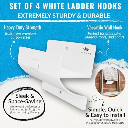 Ladder Hooks Set of 4 White - Image 2