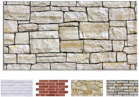 COMSTICKC 3D Peel and Stick Faux Stone Wall Panels by COMSTICKCDECOR