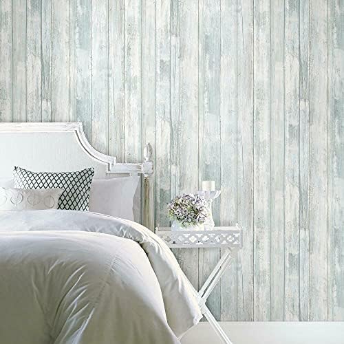 RoomMates Blue Weathered Planks Peel and Stick Wallpaper by RoomMates