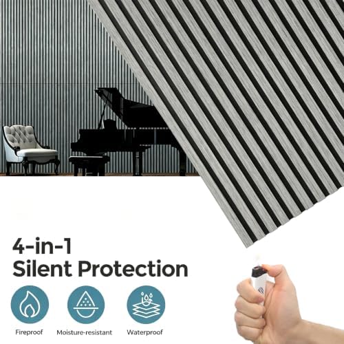 AKUMAX Extra-Thick 0.7" Wood Slat Acoustic Wall Panels, 4 Pack 47.2" x 23.6" - Image 3