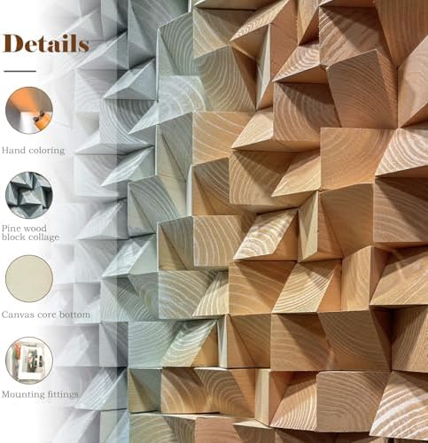LIUZEYUE - Premium Artisanal 3D Wood Wall Sculpture, Large Hand-Painted - Image 3