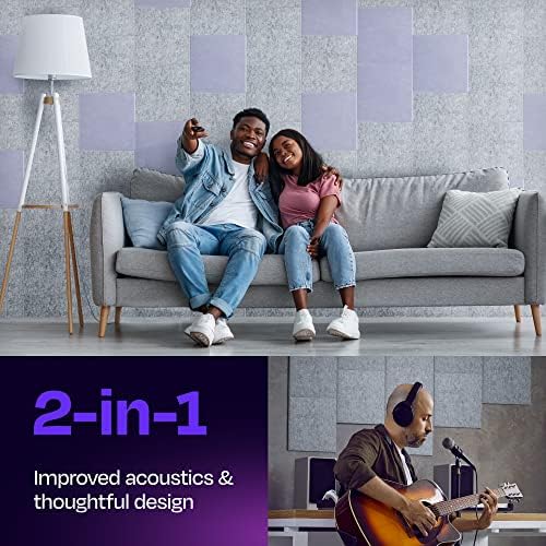 Acoustic Panels 12-Pack Soundproof Wall Panels 12"X12"X0.4" Sound Panels High - Image 2