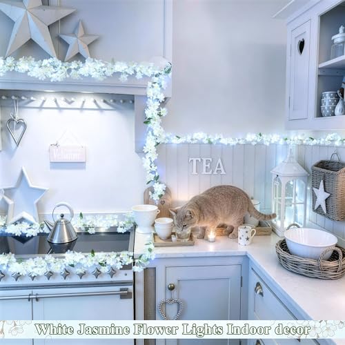 JMEXSUSS 48 LED White Flower Lights, Cool White, 15.75 FT - Image 3