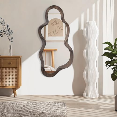 Asymmetrical Mirrors for Wall Unique Cloud Wood Frame Irregular Mirror - Image 2