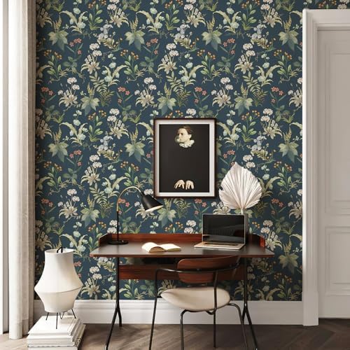 Simon&Siff Vintage Floral Peel and Stick Wallpaper 120" x 17.3" - Image 5