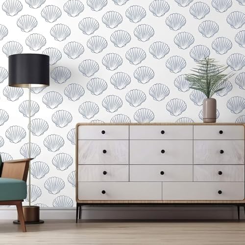 Colarr Coastal Shell Peel and Stick Wallpaper 17'' x 118'' Contact Paper - Image 3