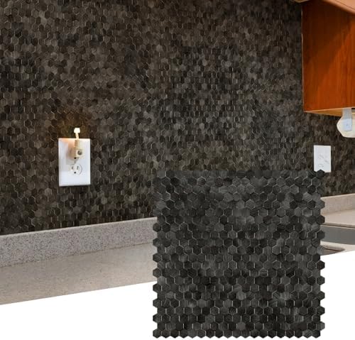 STICKGOO Mosaic Peel and Stick Backsplash Tiles, 8 Sheets, Gunmetal Gray - Image 2