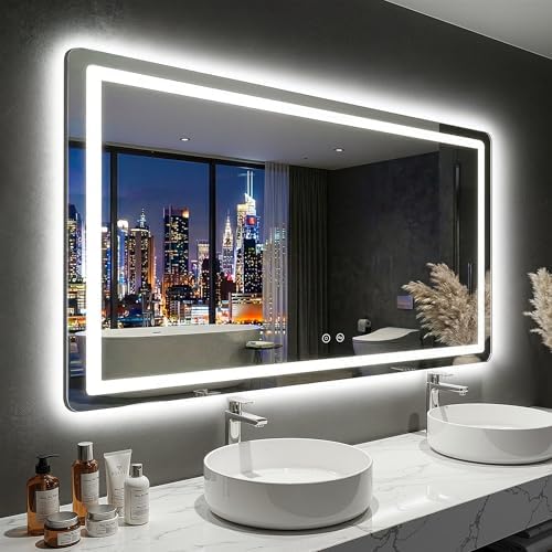 LED Bathroom Mirror with Lights by FICTOR