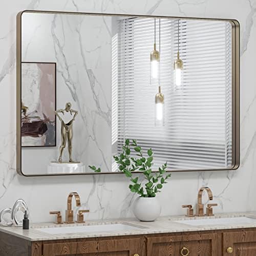 LOAAO 48"X30" Bronze Bathroom Mirror by LOAAO