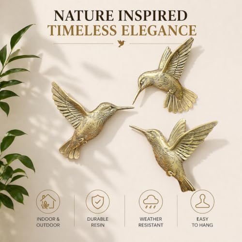 GUSFREUD 3D Hummingbird Wall Decor Set - Image 2