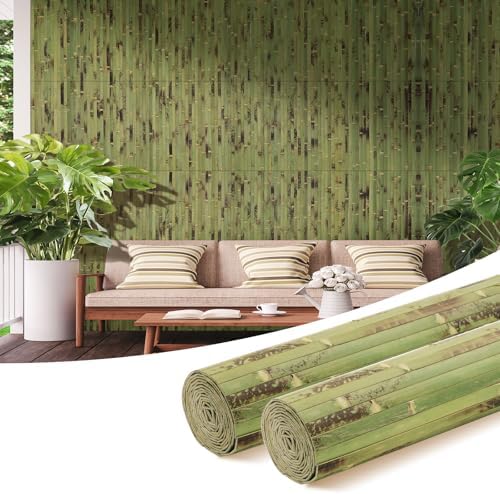 OUZUGIE 2 Pack 96x24 Inch Natural Bamboo Wall Panel by OUZUGIE