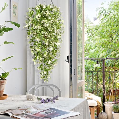 Waipfaru 4pcs Fake Hanging Plants, Faux Ivy Fake Vines Greenery - Image 3