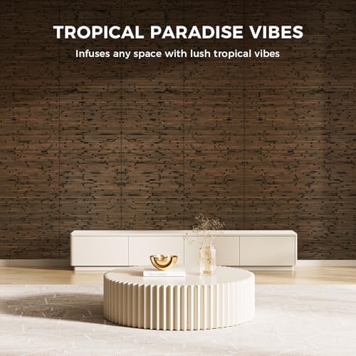 OUZUGIE 2 Pack 96x24 Inch Natural Bamboo Wall Panel - Image 3