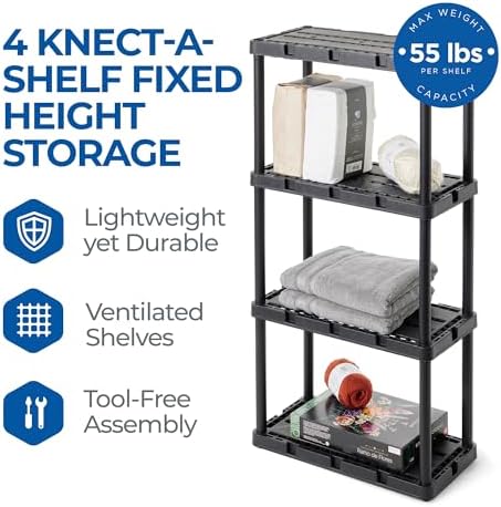 Gracious Living Knect-A-Shelf 4-Shelf Light-Duty Storage - Image 4