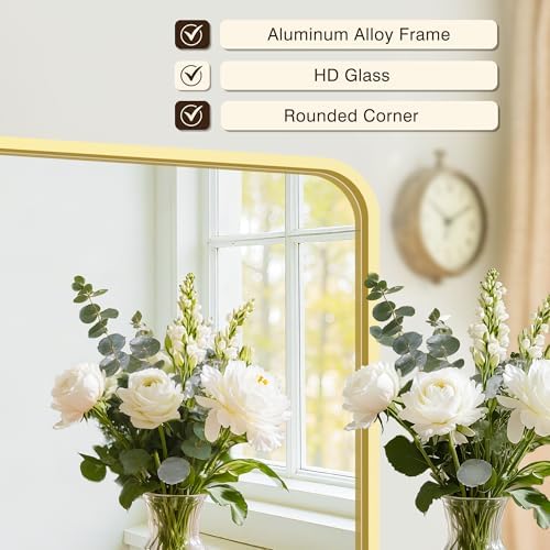 Vanity Bathroom Mirror, 30”x20” Gold Bathroom Mirror - Image 4