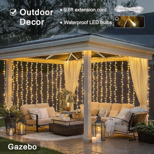 JMEXSUSS 900 LED Curtain Lights, Outdoor String Lights Indoor, 9.5x29.5ft - Image 4