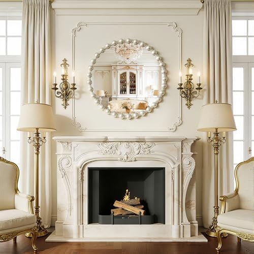 28 Inch Silver Round Mirror, Circle Wall Mirror Vanity - Image 6