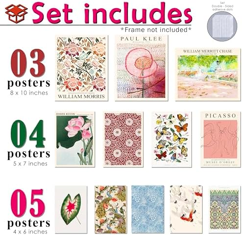 LANCHI95 12 Pcs Unframed Eclectic Museum Gallery Art - Image 2