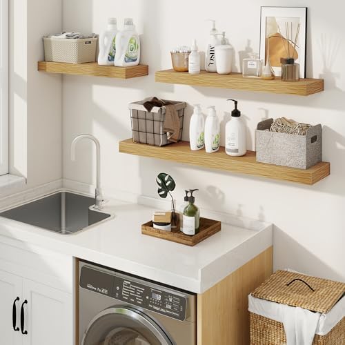 Floating Shelves for Wall, Wall Mounted Wood Shelves - Image 4