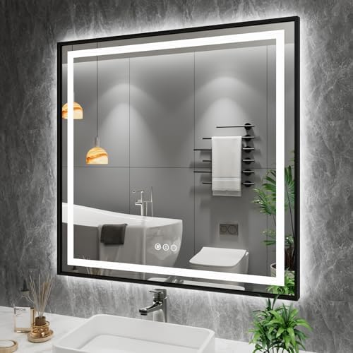 Amorho 32"X32" LED Bathroom Mirror by Amorho