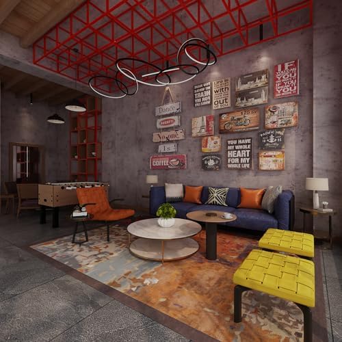 BOMENG Extra Wide Purple Cement Industrial Wallpaper 48"x118" Concrete Peel and - Image 3
