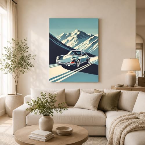 InkFlow Posters Vintage Sports Car Canvas Poster - Image 3