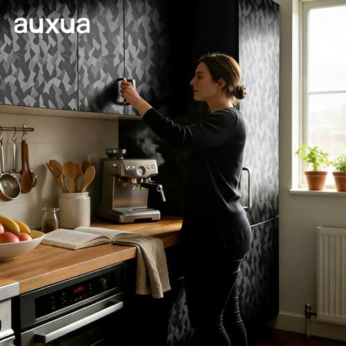 Black Textured Peel and Stick Wallpaper 24" x 393"– Easy to Use - Image 6