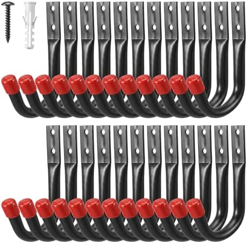 24 Pcs Heavy Duty Garage Hooks 3.5" Iron Utility Hook by Unknown