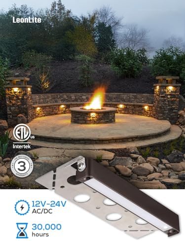 LEONLITE 8-Pack 7 Inch LED Hardscape Lighting, 2700K Soft White - Image 5