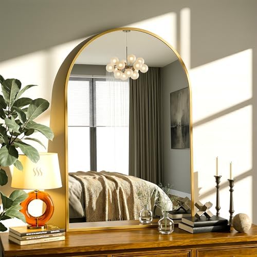 Antok Arched Bathroom Mirror, Vanity Mirrors - Image 2