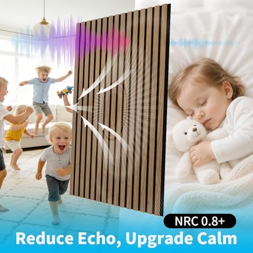 Art3d 47 x 23.6 Inch Acoustic Wood Slat Wall Panel, Deep Walnut - Image 6