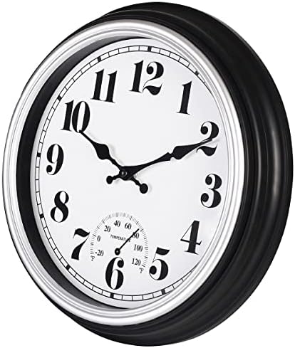 45MinST 12 Inch Indoor/Outdoor Retro Round Waterproof Wall Clock - Image 2